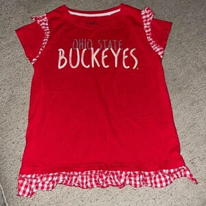Ohio State Buckeyes kids ruffle t-shirt - size 6/7 - C